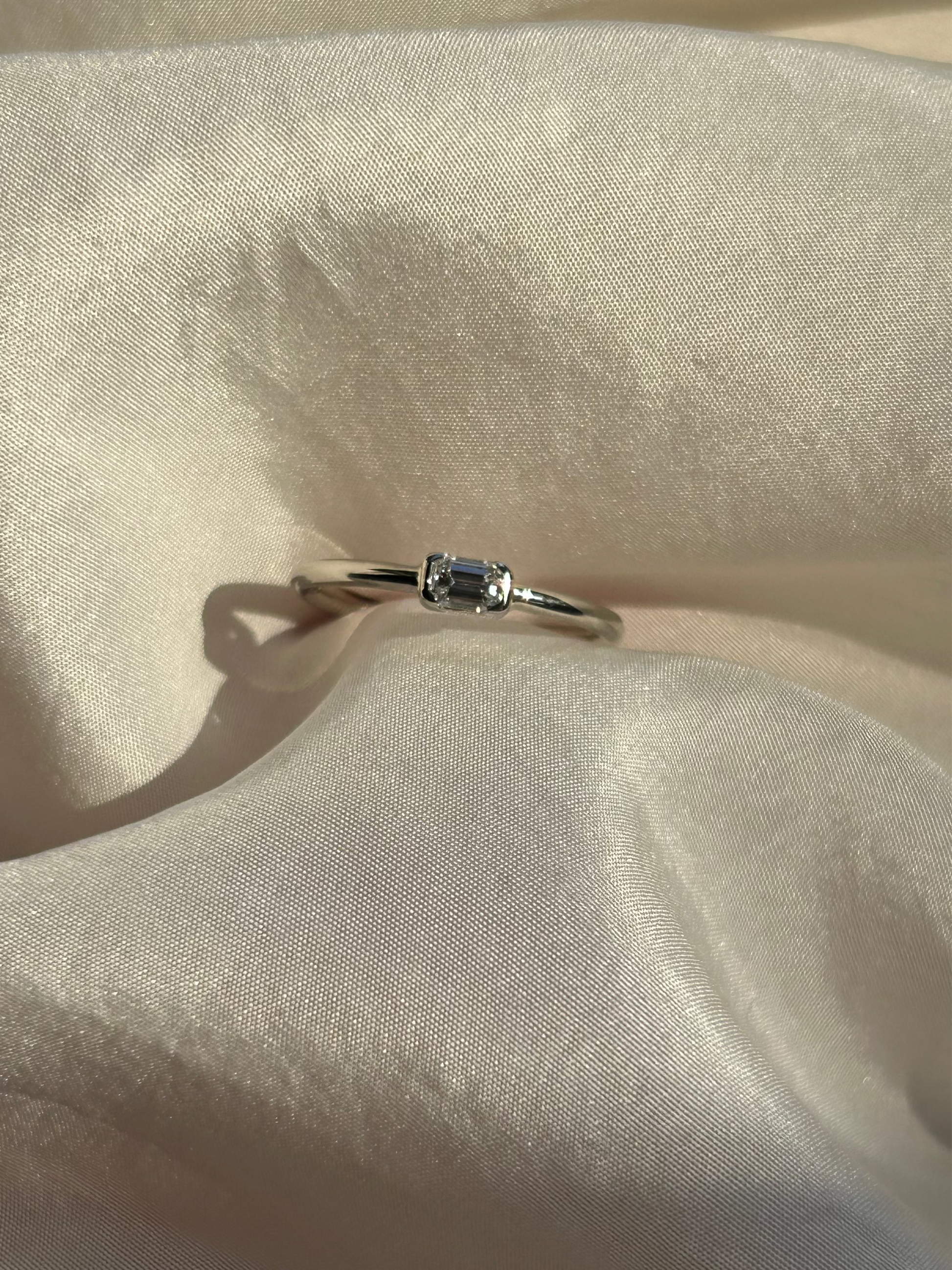 Dilone Emerald Cut Diamond Ring