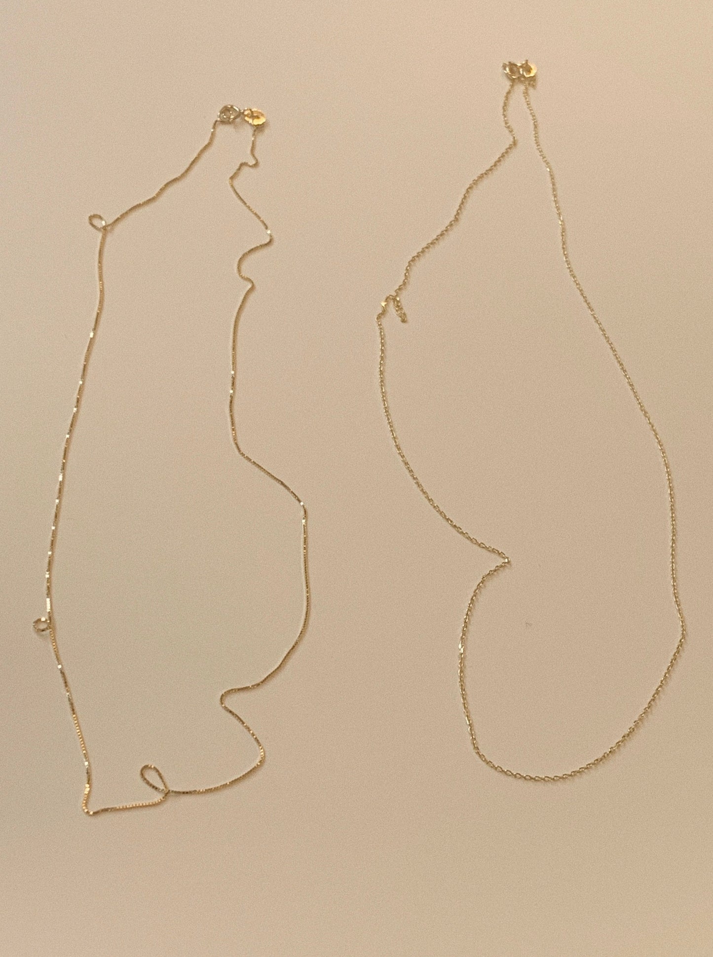 Delicate gold chains