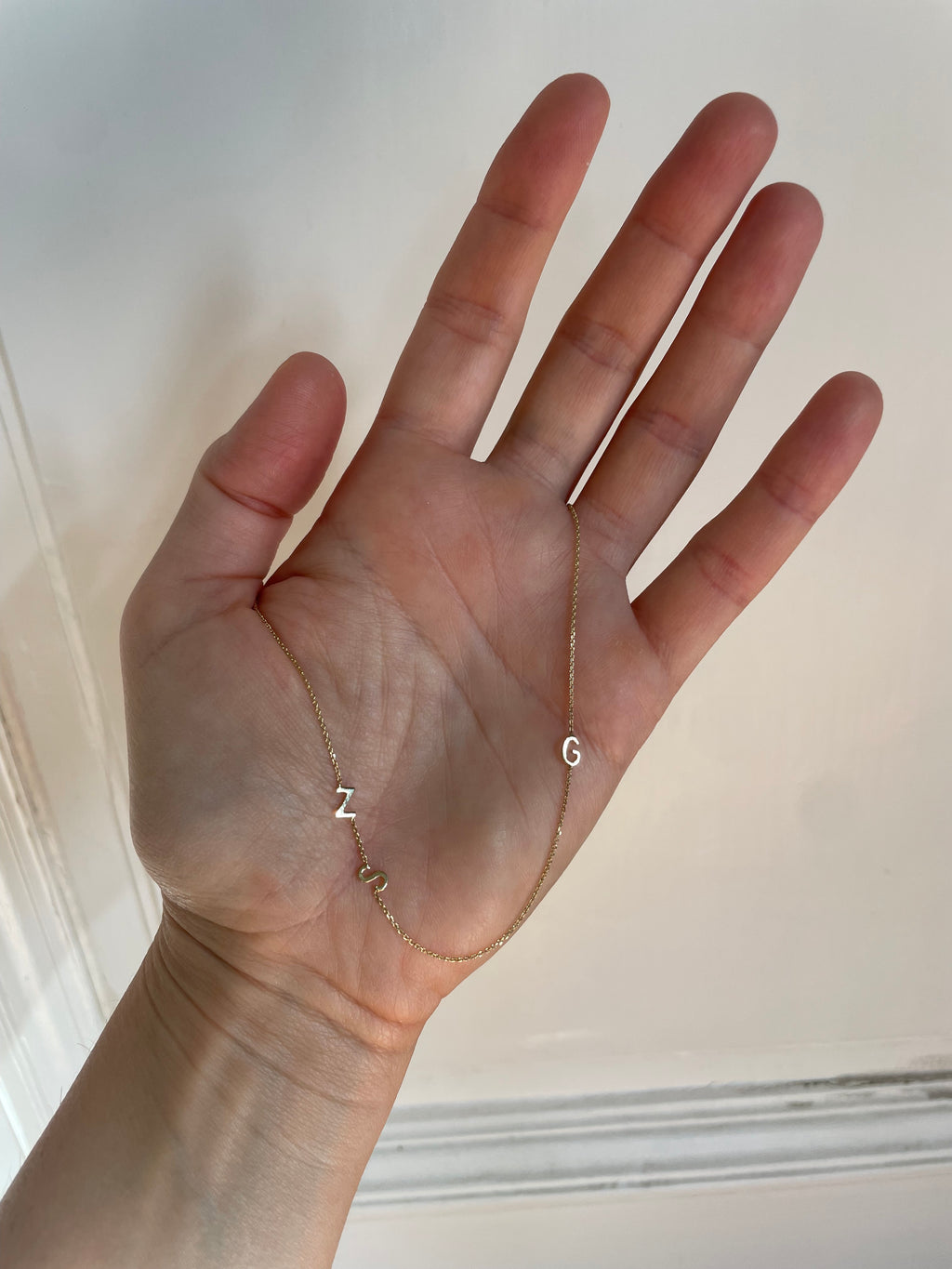 Petite letter necklace