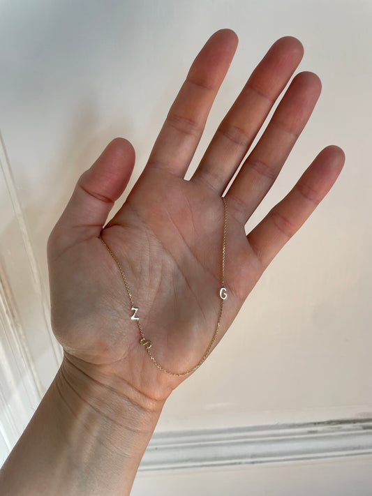 Petite letter necklace