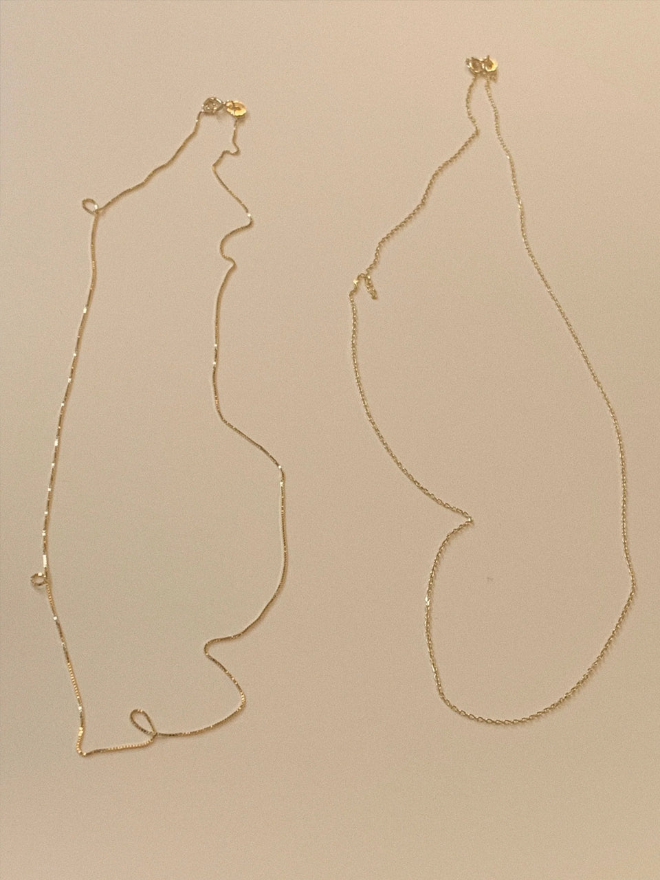 Delicate gold chains